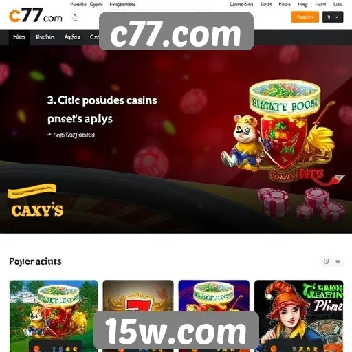 Análise das principais funcionalidades do site c77.com